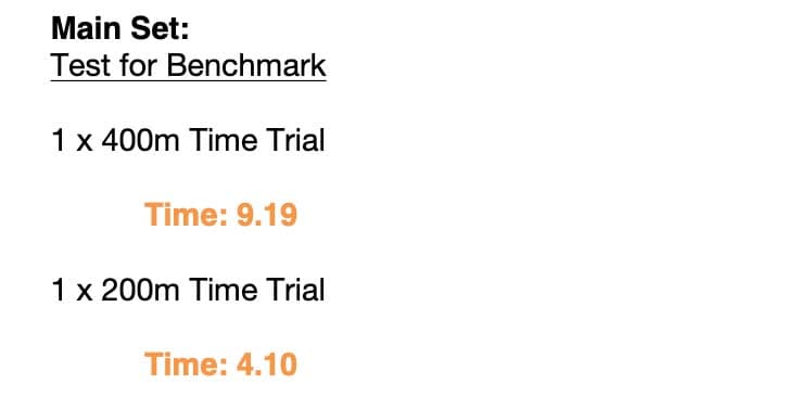 Romain's week 1 benchmark: 400m time trial, 9:19